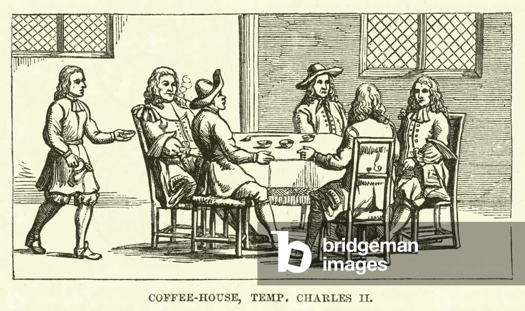 Coffee-House, temp Charles II (engraving)