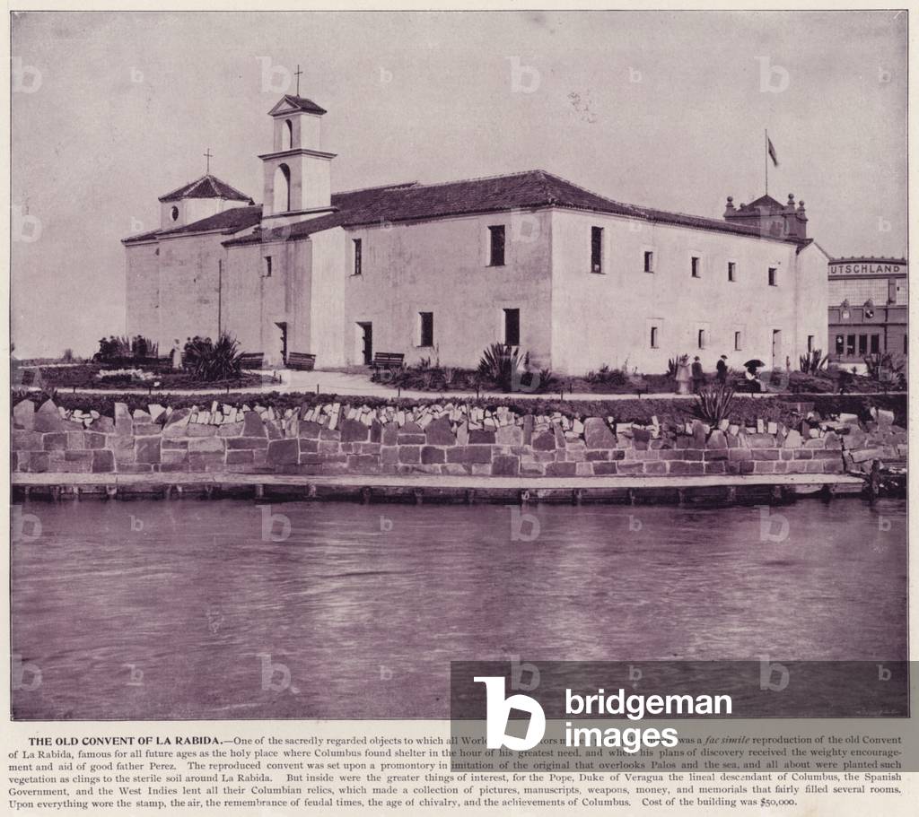 Chicago World's Fair, 1893: The Old Convent of La Rabida (b/w photo)
