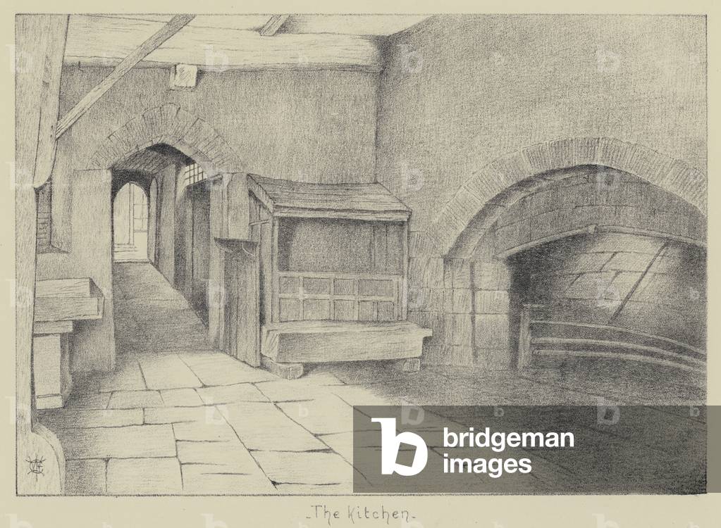 Haddon Hall, The Kitchen (litho)