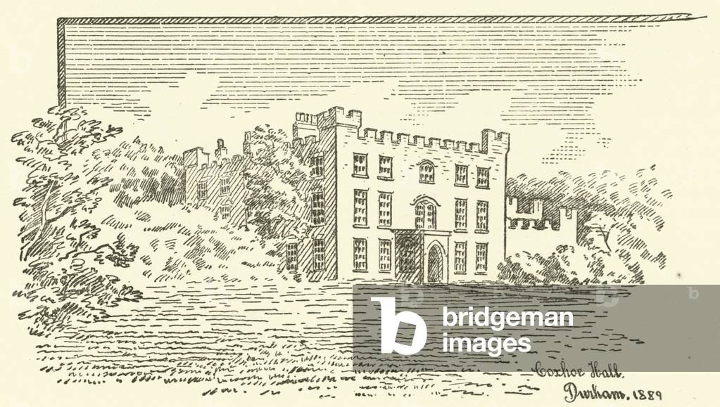 Coxhoe Hall, Durham, 1889 (engraving)