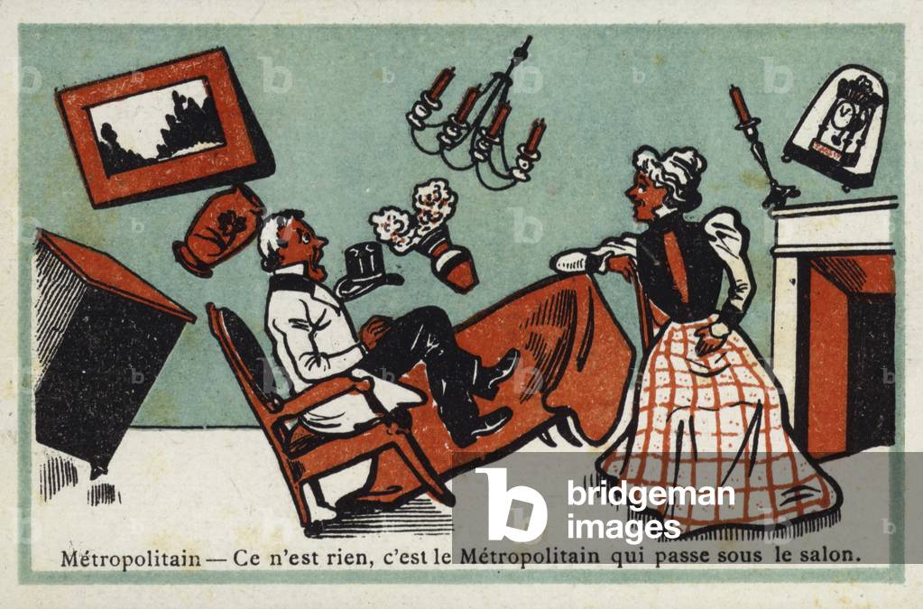Metro - it's nothing, its the Metro which passes beneath the lounge (chromolitho)