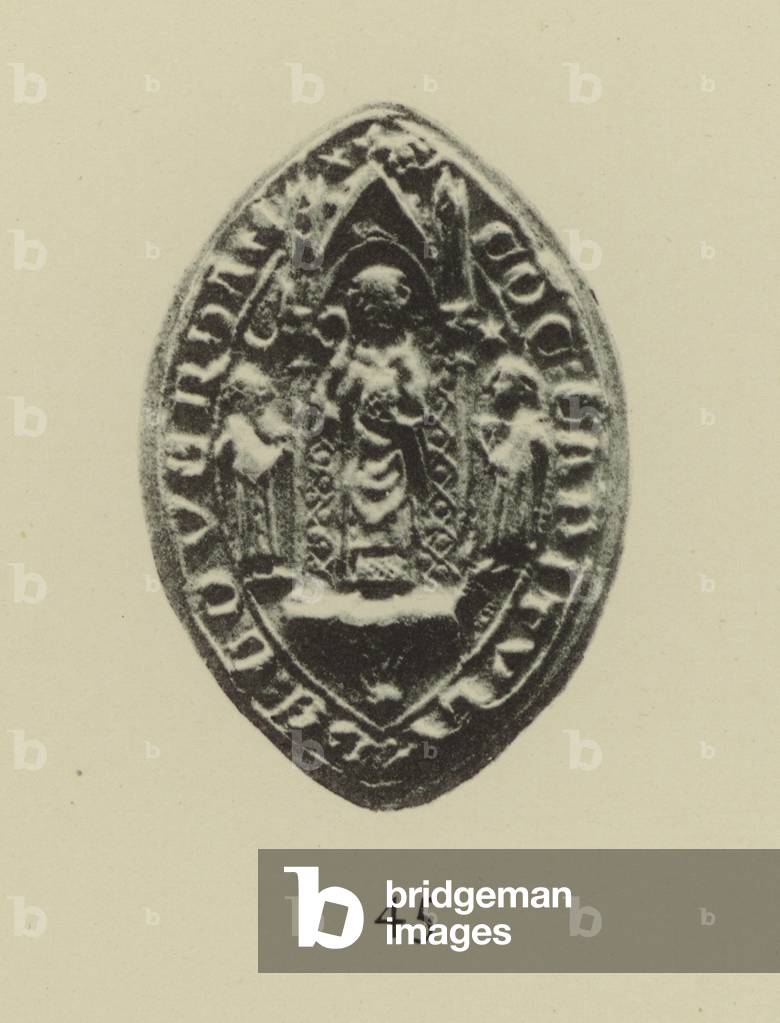 Monastic Seals of the 13th Century: Coverham Abbey (b/w photo)