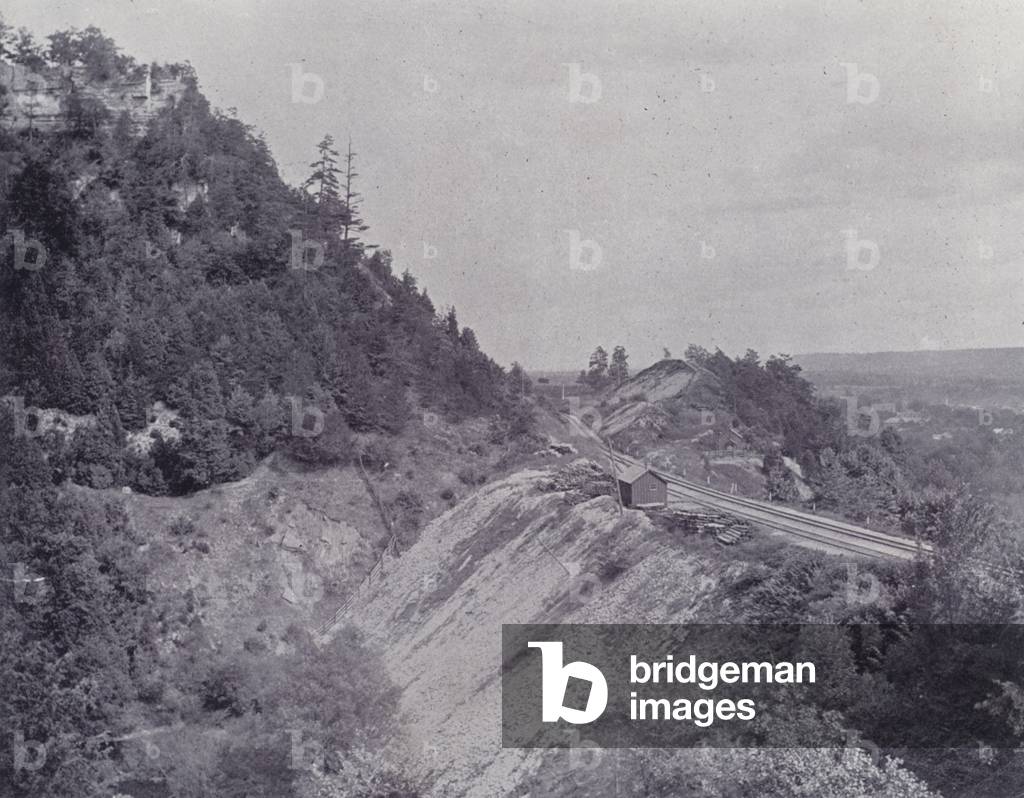 Canada: Scene upon GTR, near Dundas (b/w photo)