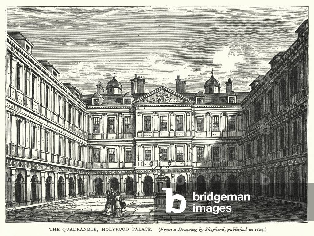 The Quadrangle, Holyrood Palace (engraving)