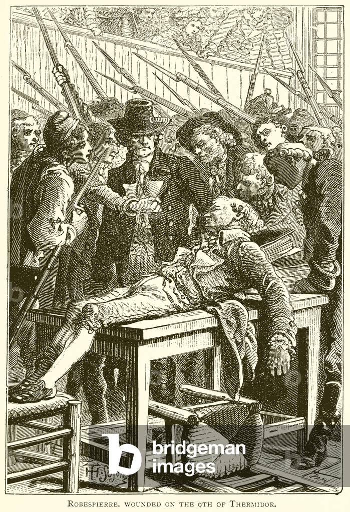 Robespierre Wounded on the 9th of Thermidor (engraving)