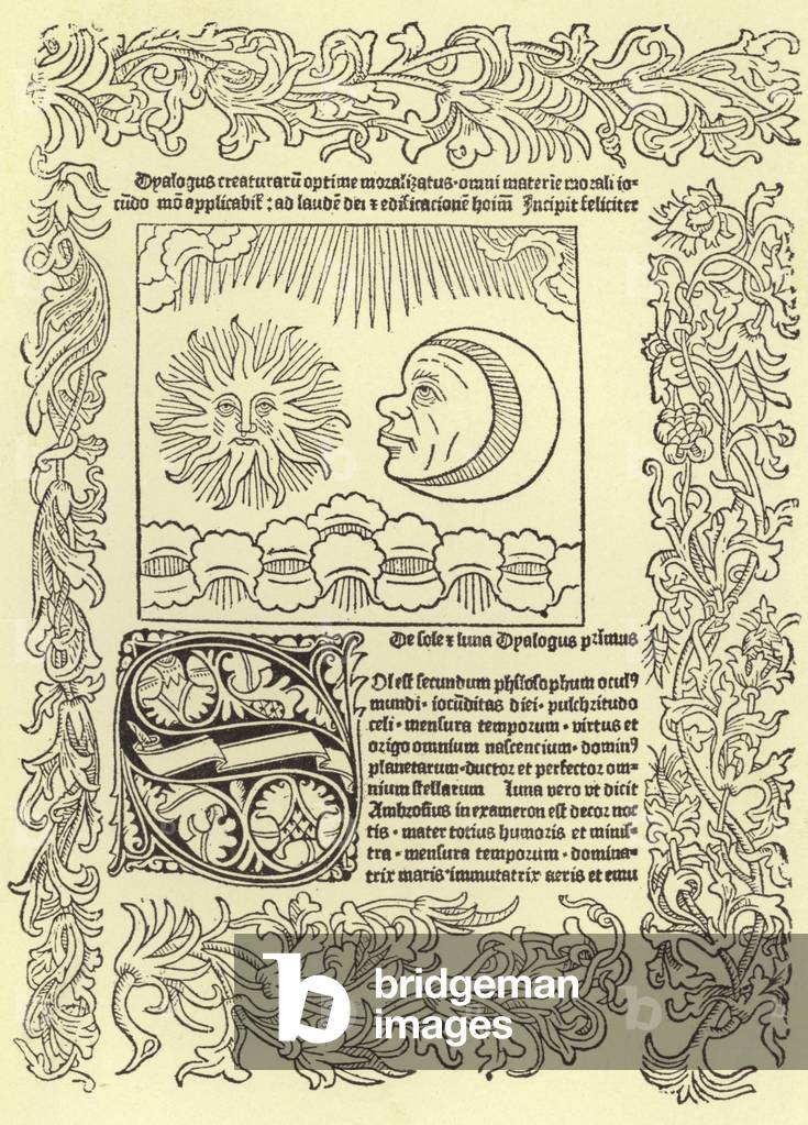 Page from the Dialogus Creaturarum (litho)