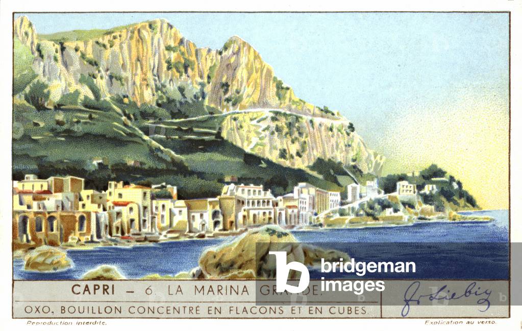 Marina Grande, Capri, Italy (chromolitho)