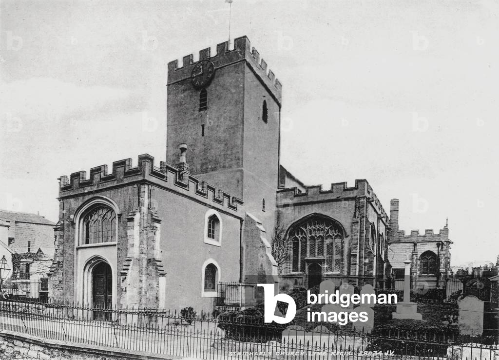 St Michael's Church, Lyme Regis (b/w photo)