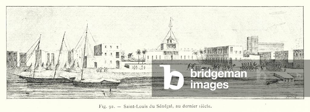 Saint-Louis du Senegal, au dernier siecle (engraving)