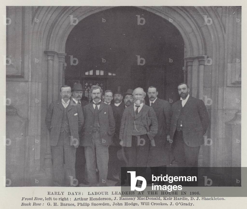 Early Days, Labour Leaders at the House in 1906 (b/w photo)