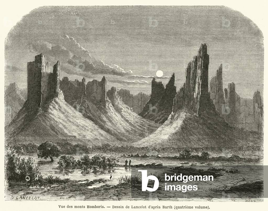 Vue des monts Homboris (engraving)