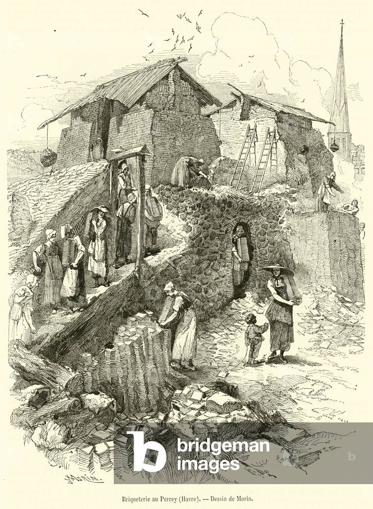 Briqueterie au Perrey, Havre (engraving)