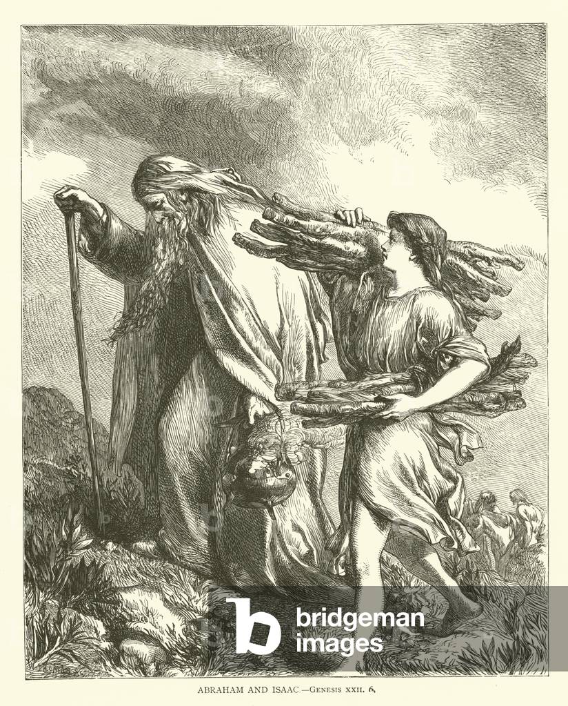 Abraham and Isaac, Genesis, XXII, 6 (engraving)