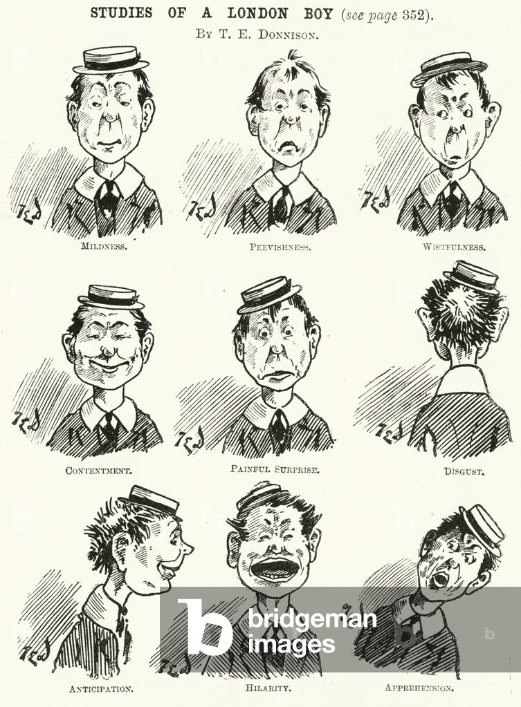 Studies of a London boy (litho)