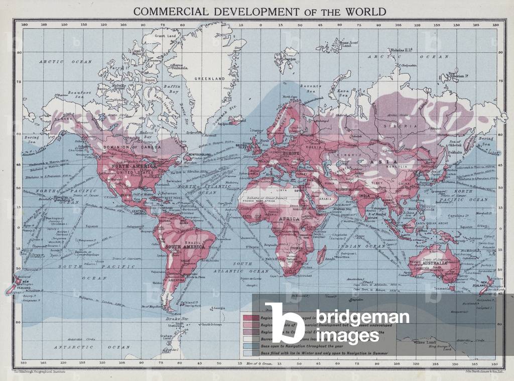 Commercial development of the world (colour litho)