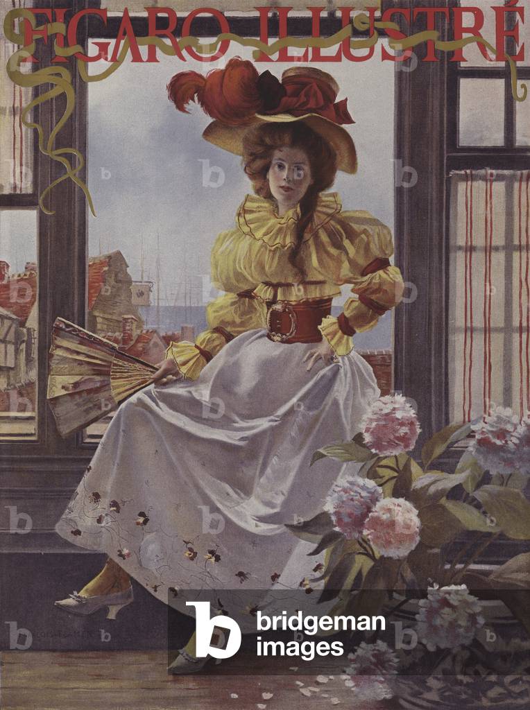 Attente (Waiting). Cover of Le Figaro Illustre, December 1893 (colour litho)