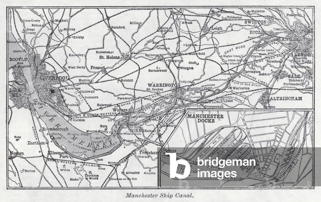 Manchester Ship Canal (litho)
