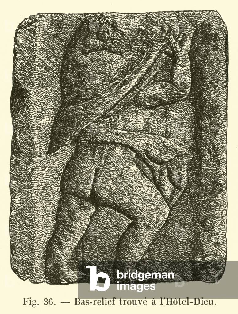 Bas-relief trouve a l'Hotel-Dieu (engraving)