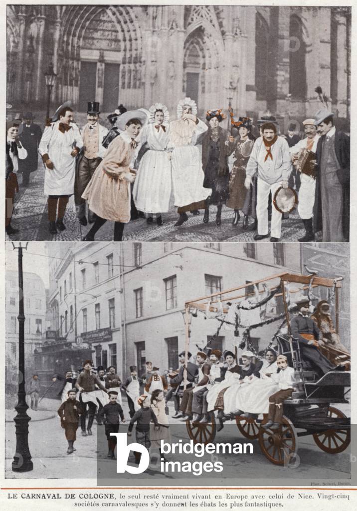 Le Carnaval De Cologne (b/w photo)