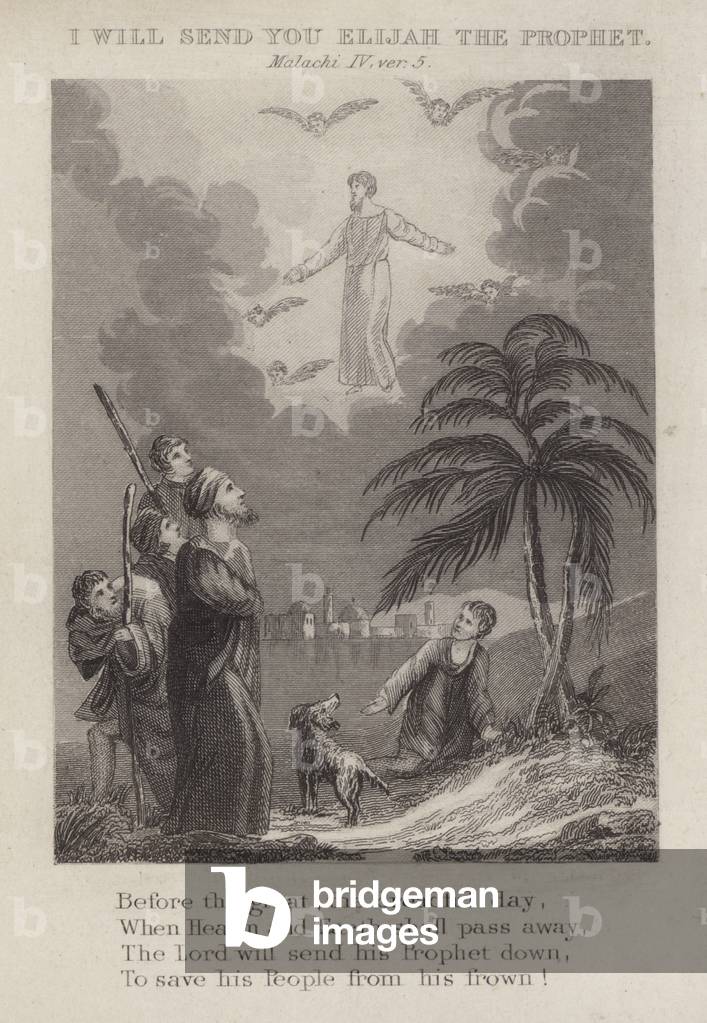 I will send you Elijah the Prophet, Malachi IV, ver 5 (engraving)