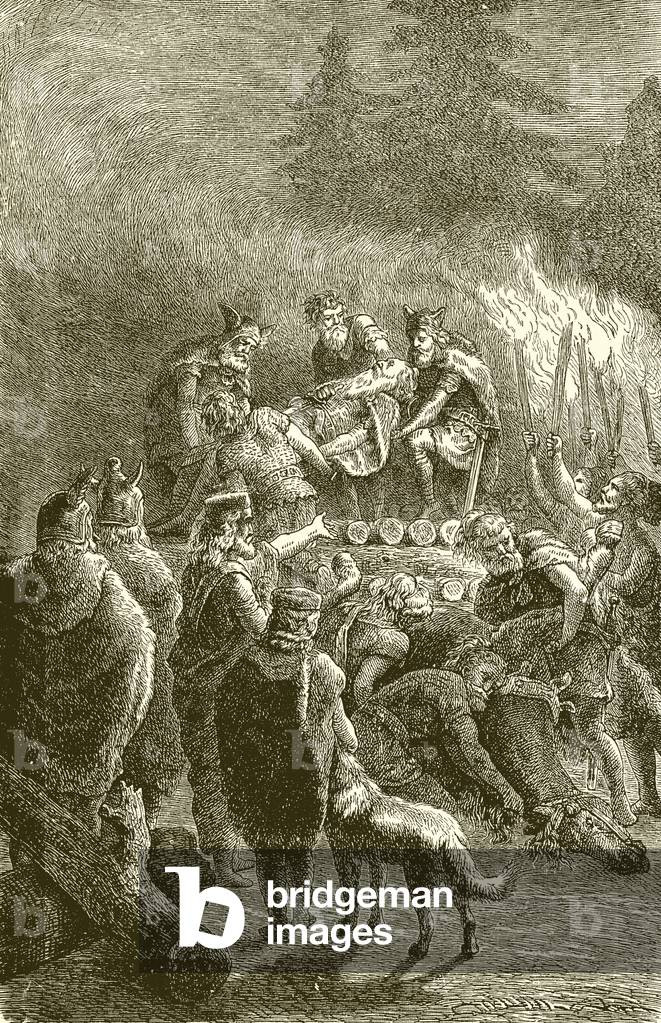 The Funeral Rites of a Barbarian Chief (engraving)