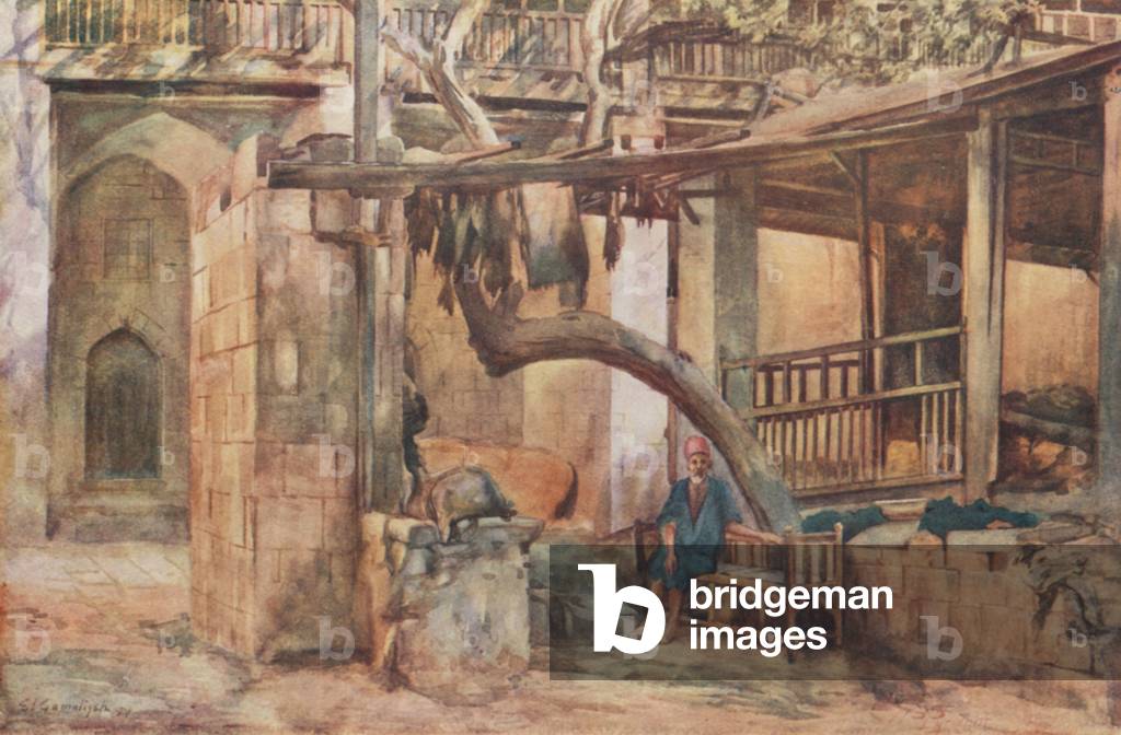 The Khan El Gamaliyeh (colour litho)