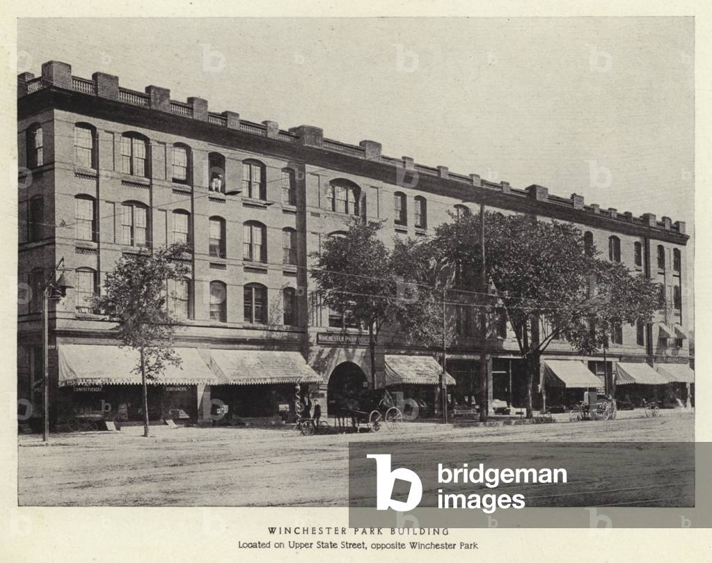 Springfield, Massachusetts: Winchester Park Building (b/w photo)