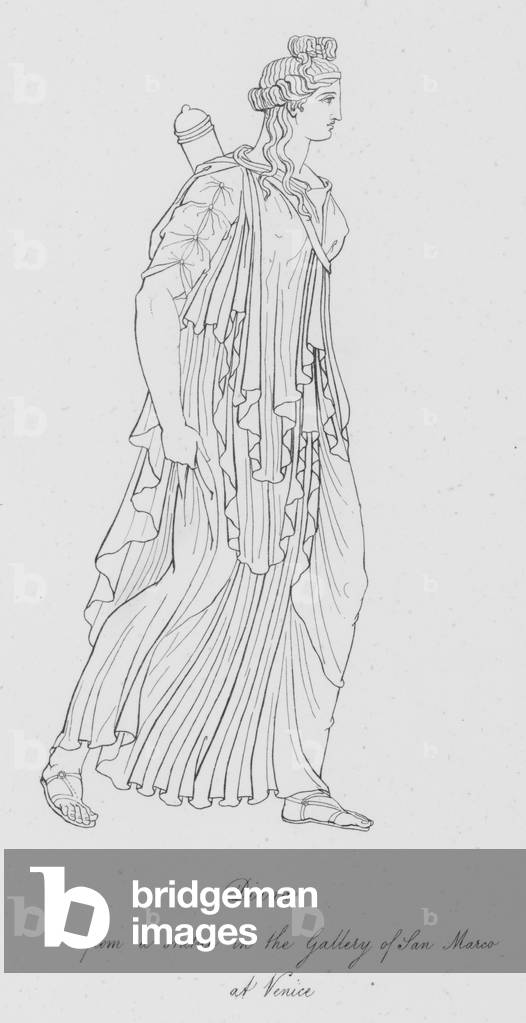 Diana, from a statue in the Gallery of San Marco at Venice (engraving)