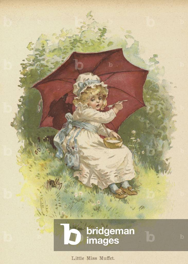 Little Miss Muffet (chromolitho)