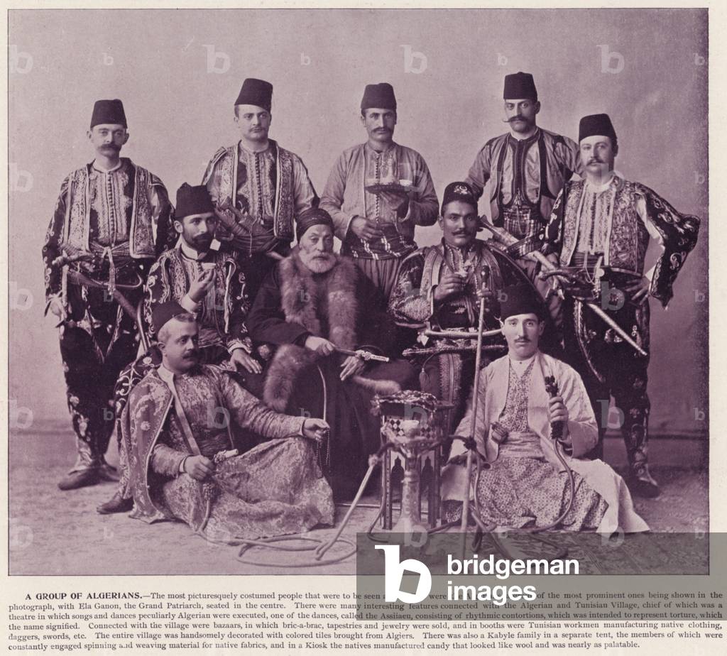 Chicago World's Fair, 1893: A Group of Algerians (b/w photo)