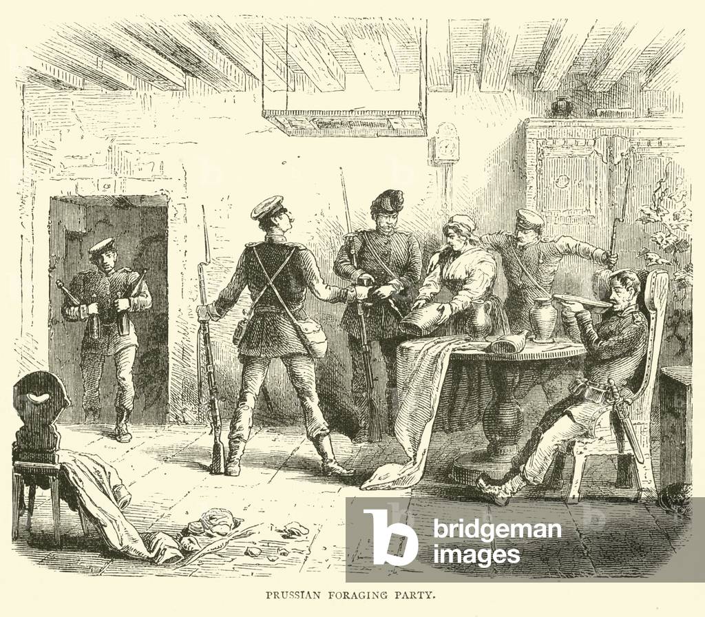 Prussian foraging party, March 1871 (engraving)