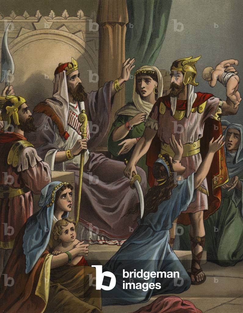 The judgment of Solomon (chromolitho)