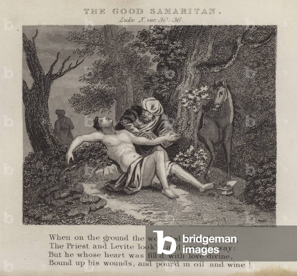 The good Samaritan, Luke X, ver 30, 36 (engraving)
