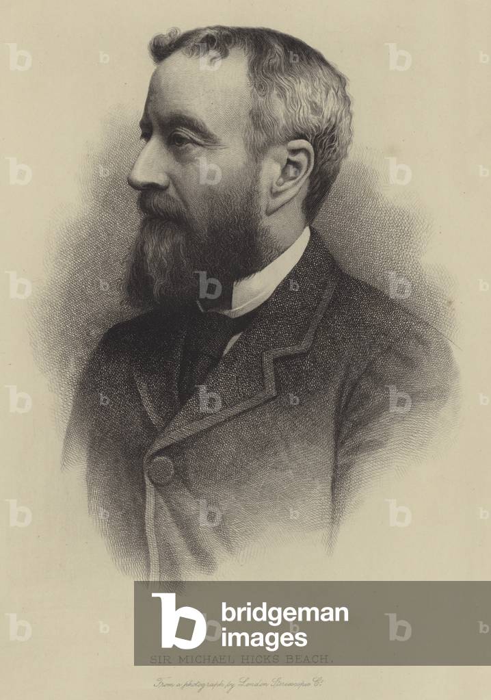 Sir Michael Hicks Beach (engraving)