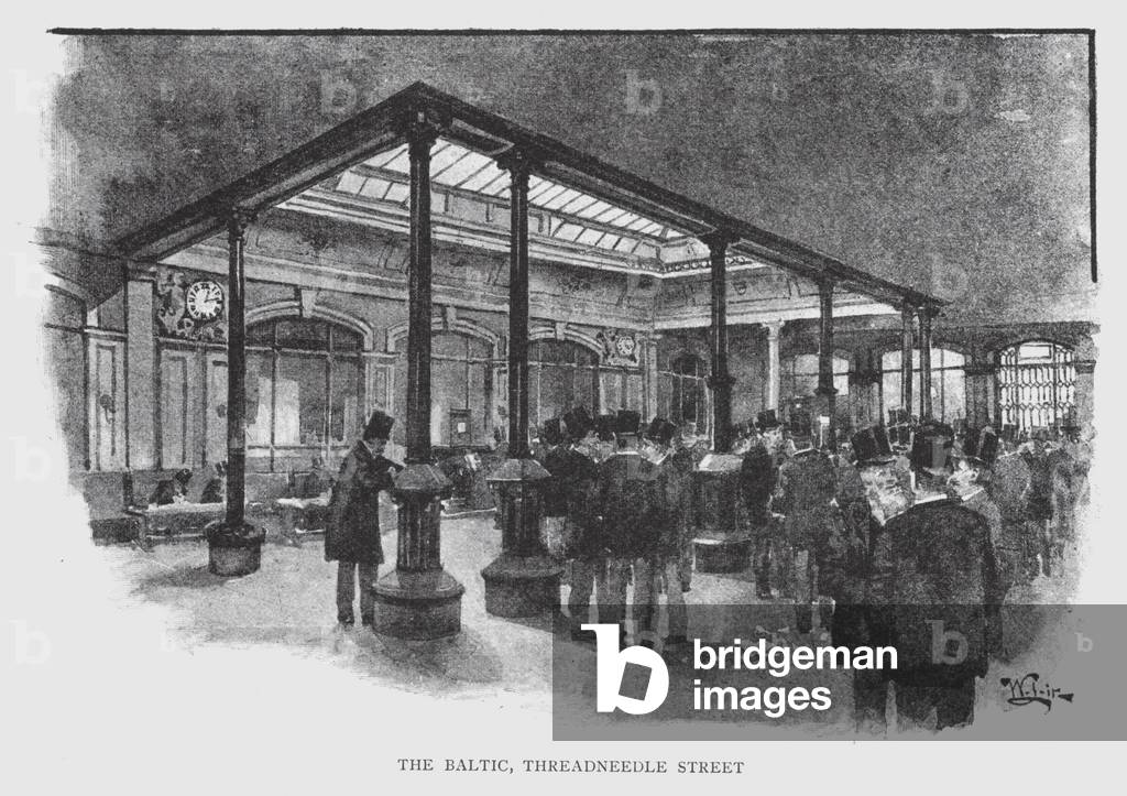 The Baltic, Threadneedle Street (litho)