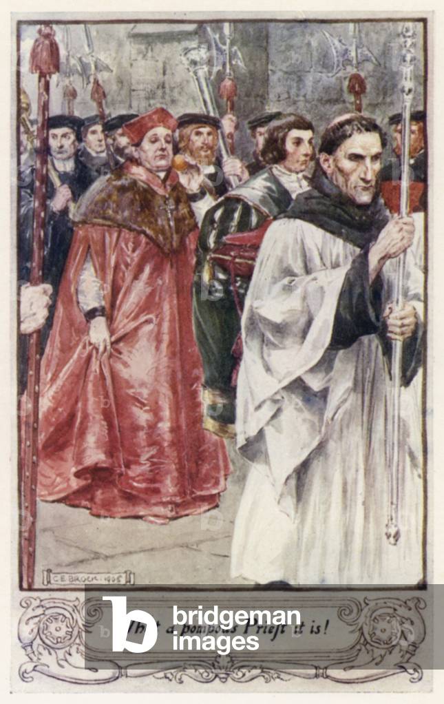 What a pompous Priest it is! (colour litho)