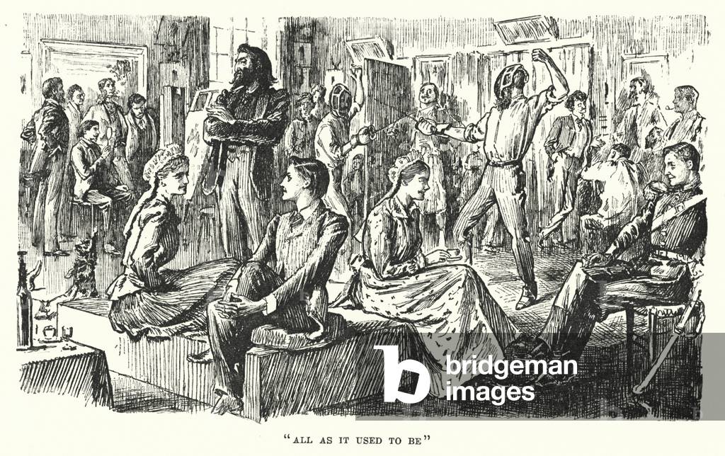 Illustration for Trilby by George du Maurier (engraving)