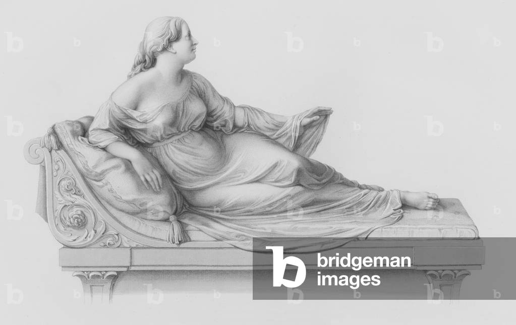 The Monument to Mrs Thompson, erected in the Church of Great Malvern (engraving)