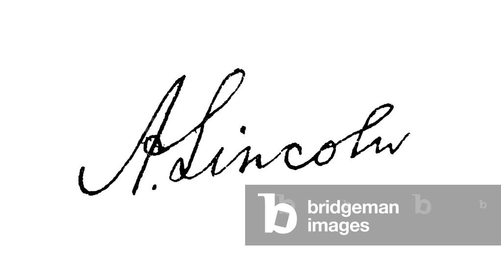 Abraham Lincoln, signature (engraving)
