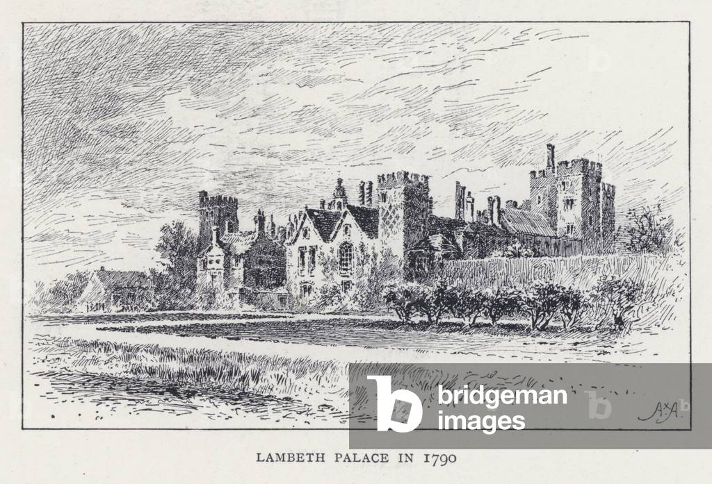 Lambeth Palace in 1790 (engraving)