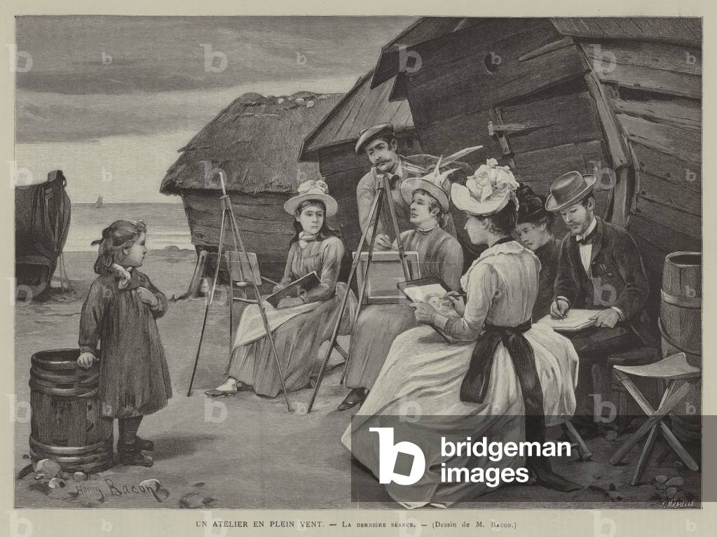 Un Atelier en Plein Vent, La derniere seance (engraving)
