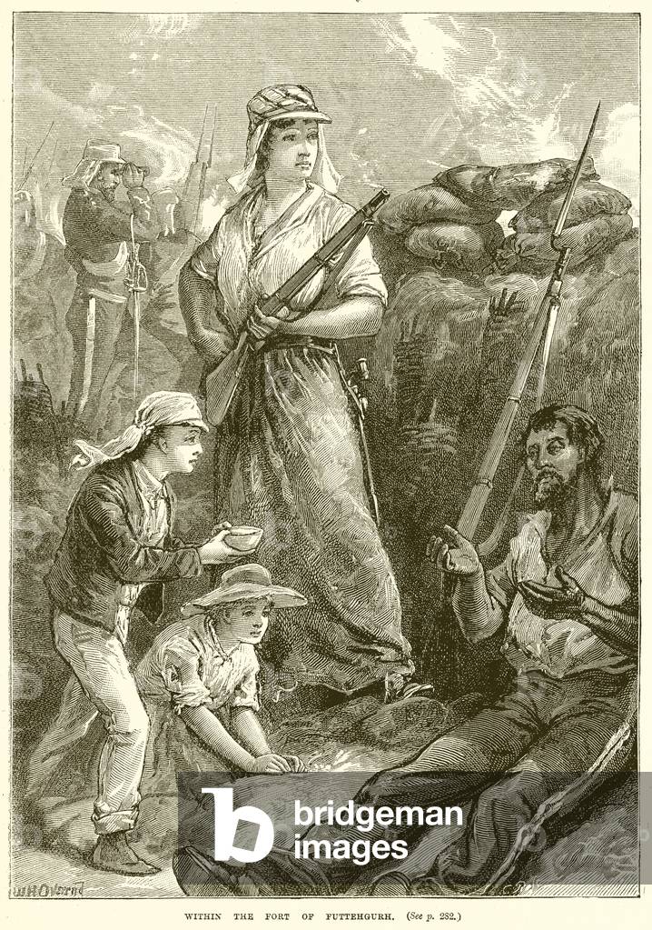Within the Fort of Futtehgurh (engraving)