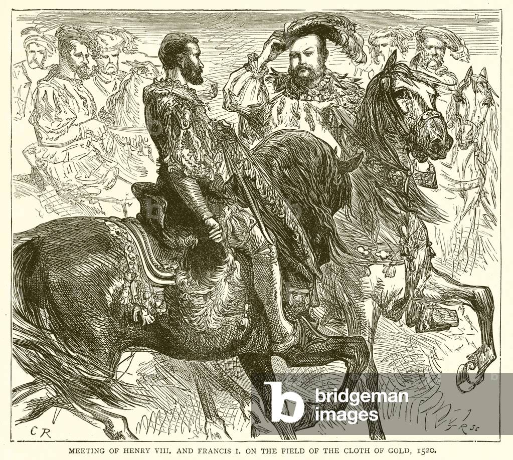 Meeting of Henry VIII and Francis I on the Field of the Cloth of Gold, 1520 (engraving)