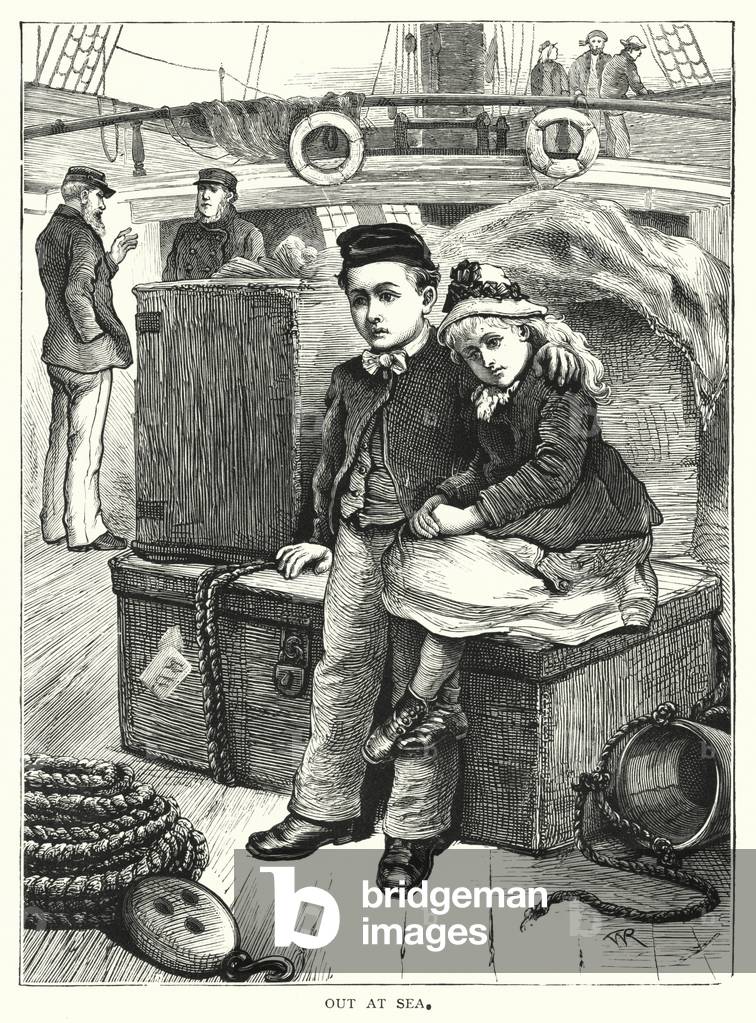 Out at sea (engraving)