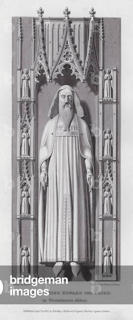 Effigy of King Edward the Third, in Westminster Abbey (engraving)