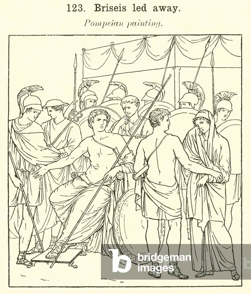 Briseis led away (engraving)