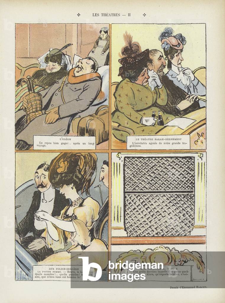 Illustration for Le Rire (colour litho)