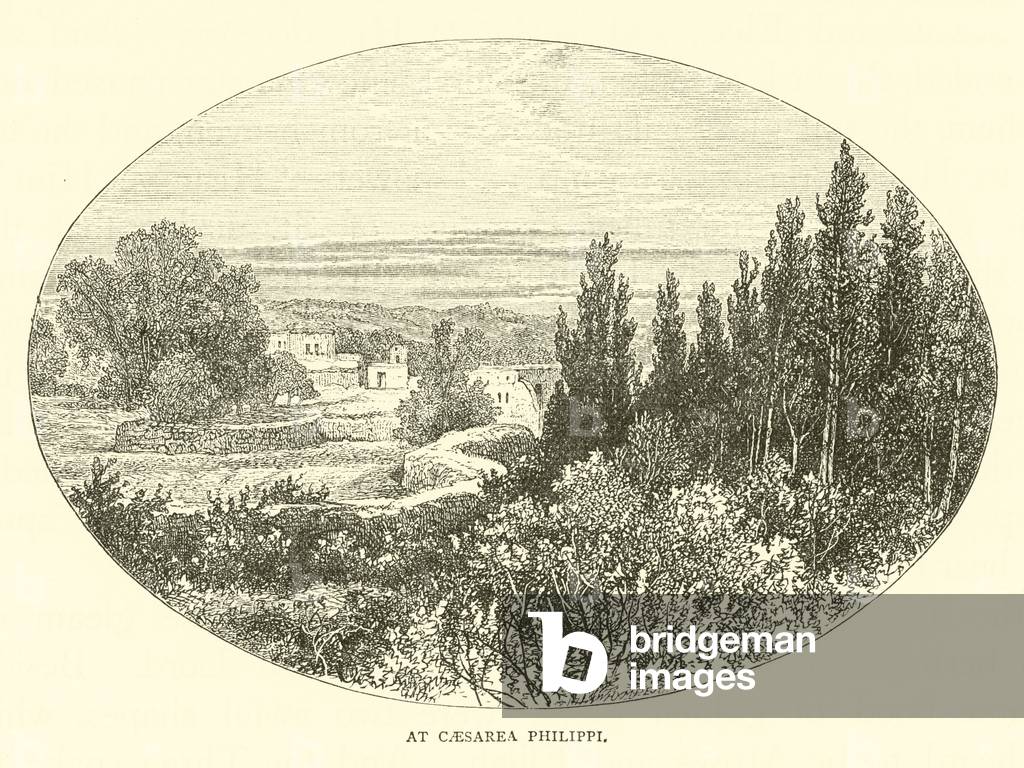 At Caesarea Philippi (engraving)