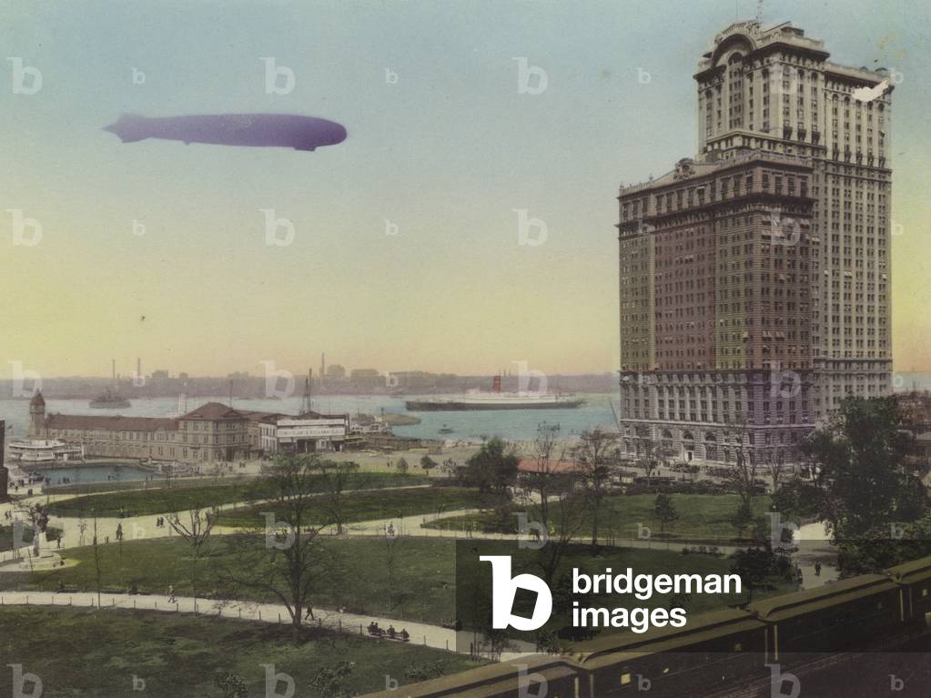 New York: Pier No 1, North River; Battery Park and Whitehall Building (photo)