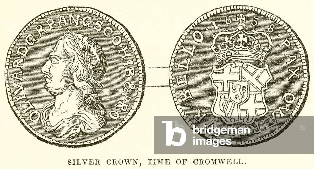 Silver Crown, Time of Cromwell (engraving)
